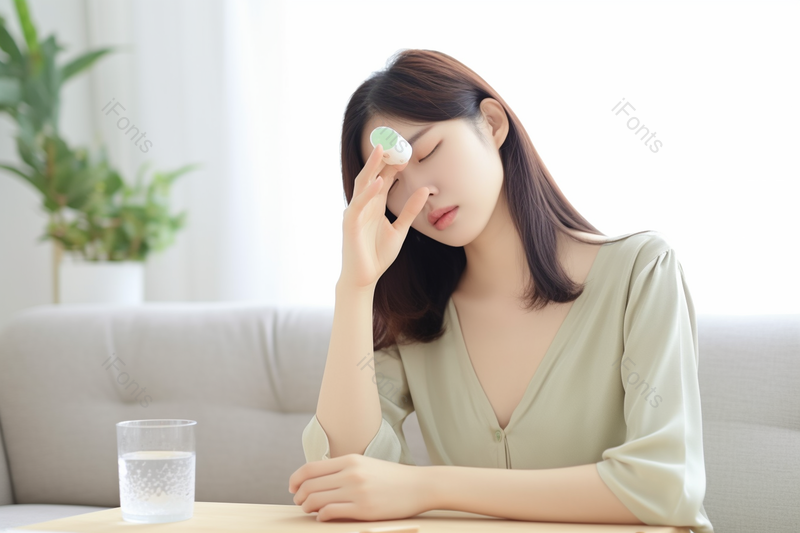 疲劳的办公室职员头痛难忍,高清,摄影图,摄影图片,图片大全,摄影图免费下载